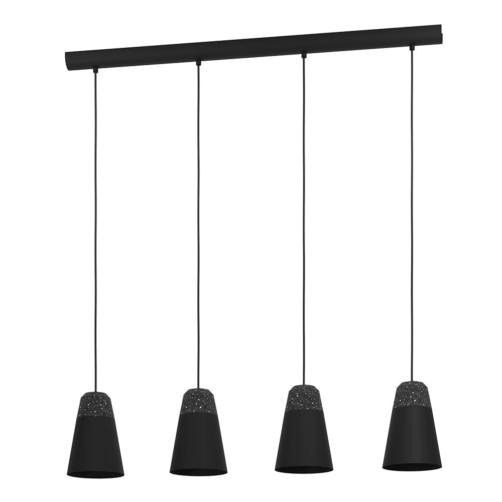 Eglo Canterras 4 Light Pendant in Black - Mases LightingEglo