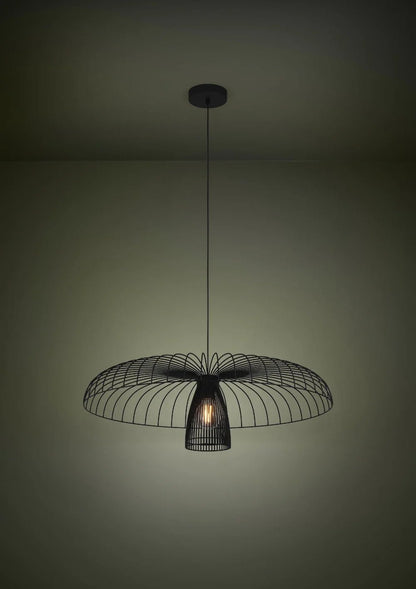 Eglo Champerico 1 Light Pendant Small Black 390216N - Mases LightingEglo