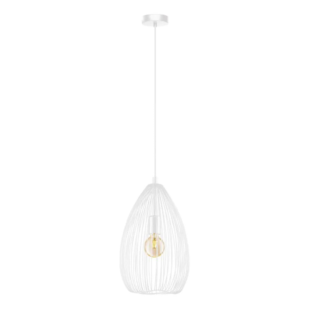 Eglo Clevedon Pendant Light White Steel - 205662 - Mases LightingEglo