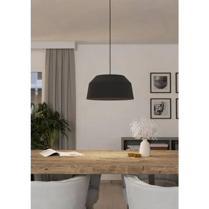 Eglo Contrisa 1 Light Pendant Black 205857 - Mases LightingEglo