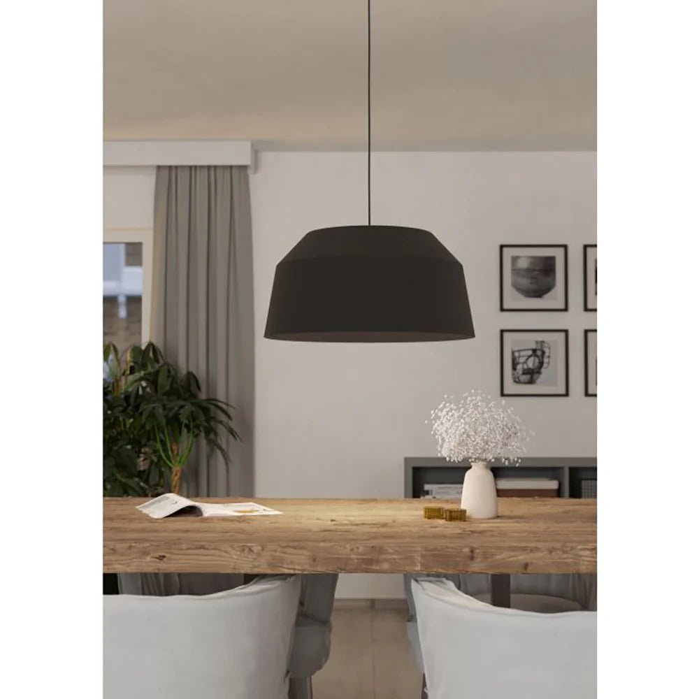 Eglo Contrisa 1 Light Pendant Black 205861 - Mases LightingEglo