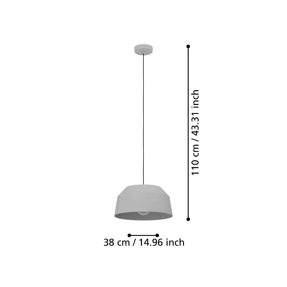 Eglo Contrisa 1 Light Pendant Grey 900379N