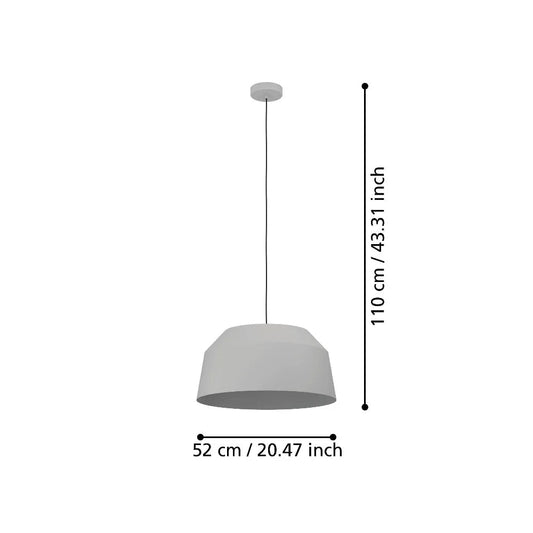 Eglo Contrisa 1 Light Pendant Grey 900381N - Mases LightingEglo