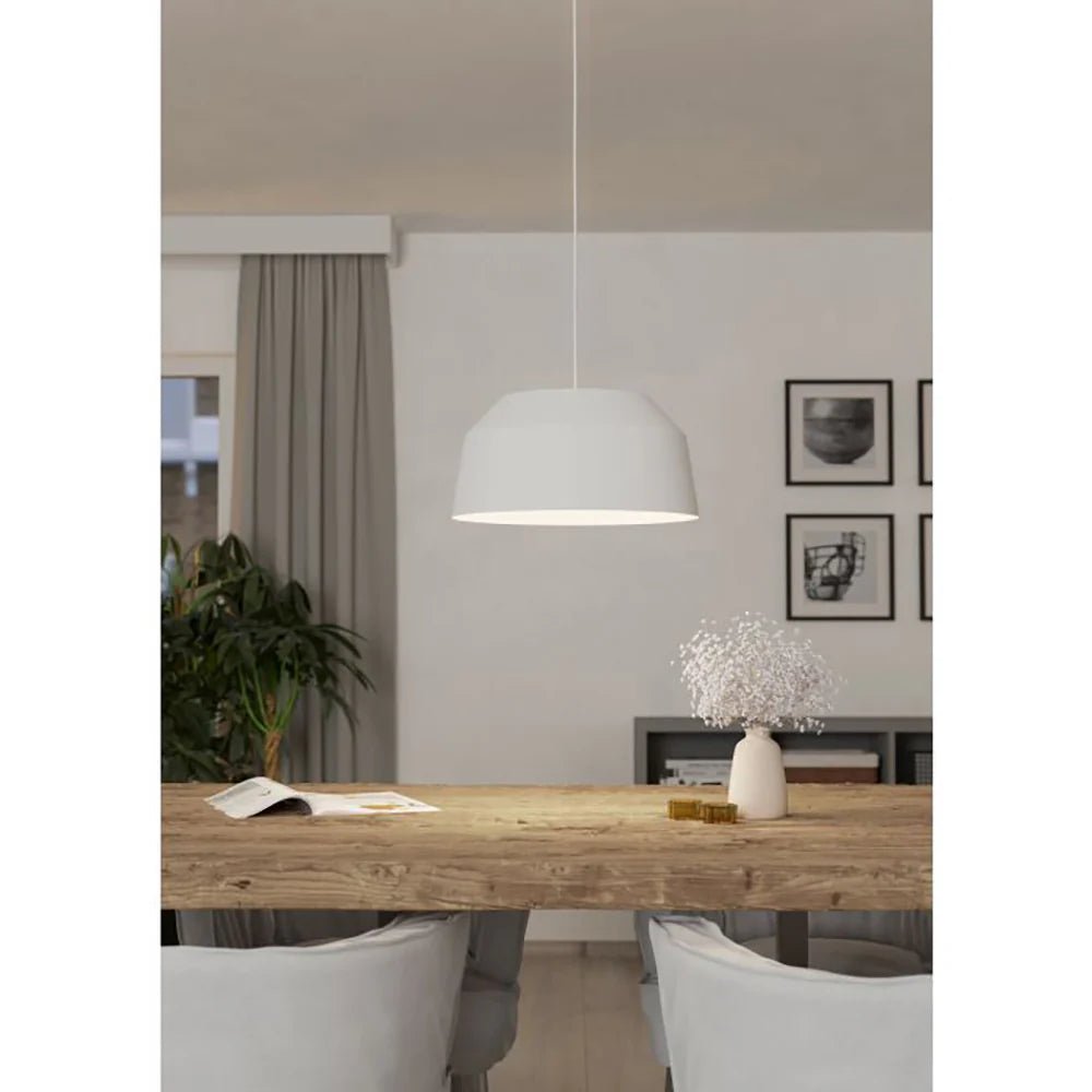 Eglo Contrisa 1 Light Pendant White 205858 - Mases LightingEglo