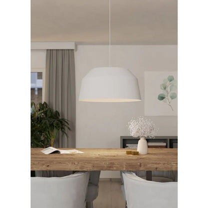 Eglo Contrisa 1 Light Pendant White 205859 - Mases LightingEglo