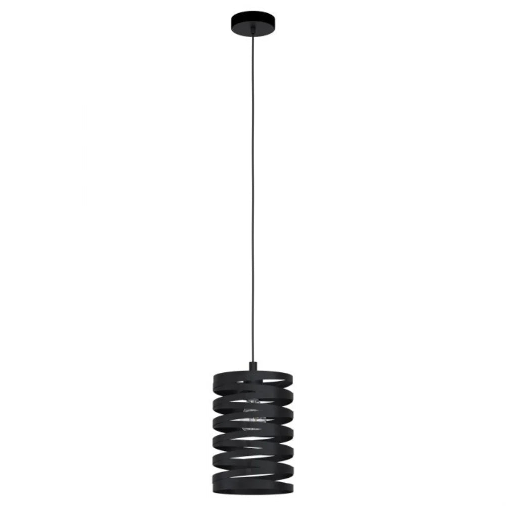 Eglo Cremella 1 Light Pendant Black Small - Mases LightingEglo