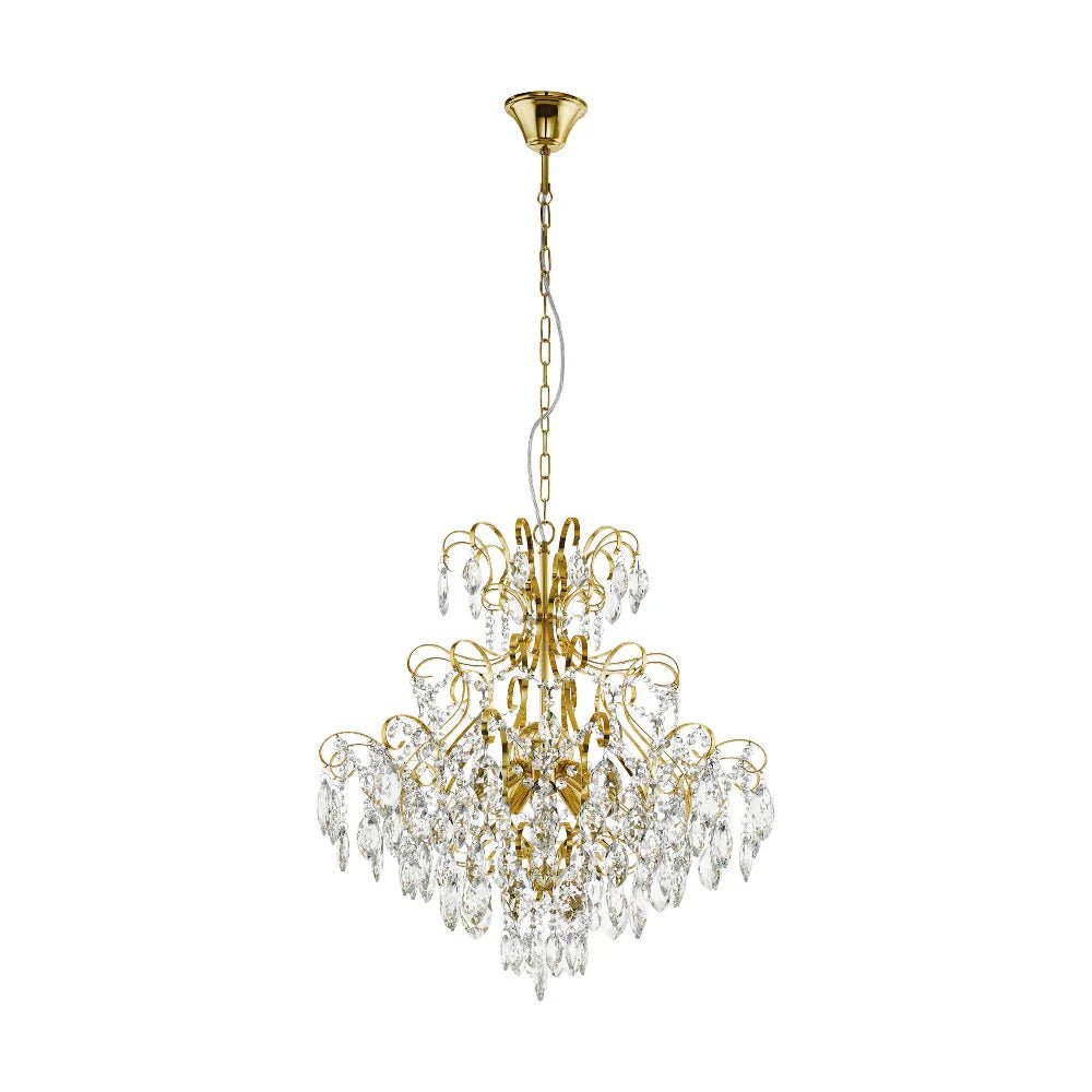Eglo Fenoullet 1 Crystal Pendant 5 Light Gold - Mases LightingEglo