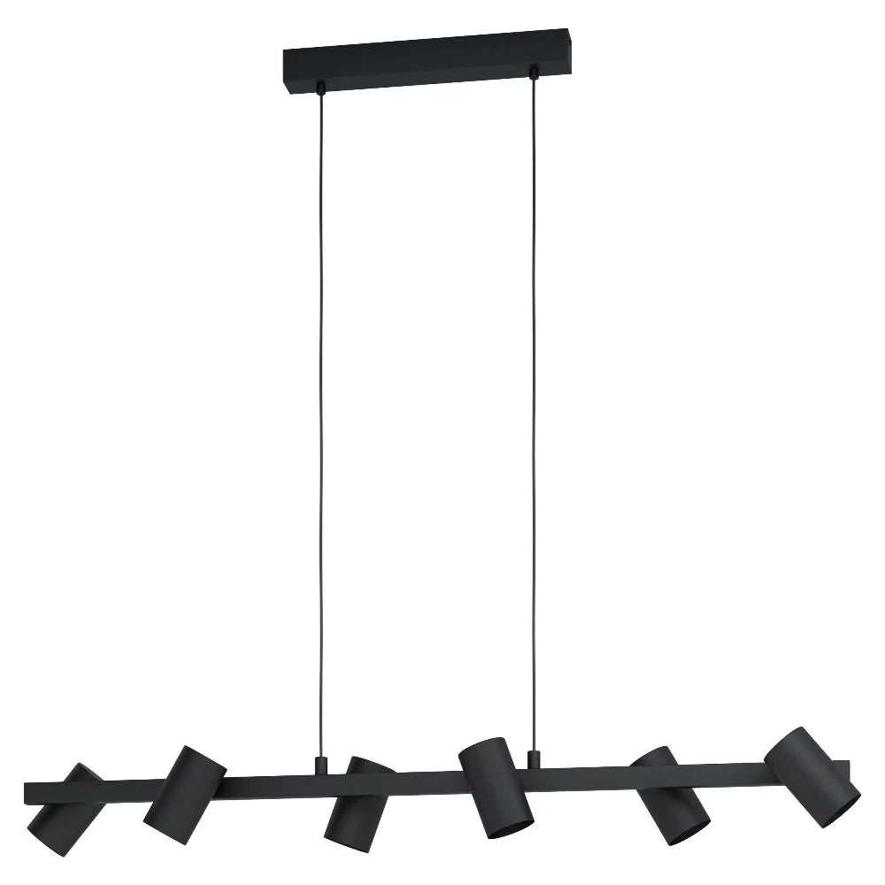 Eglo Gatuela 6 Light Island Pendant Black - 99464N - Mases LightingEglo