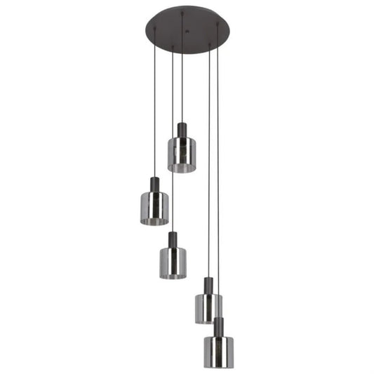 Eglo Gorosiba 5 Light Pendant Black Steel - 205156N - Mases LightingEglo