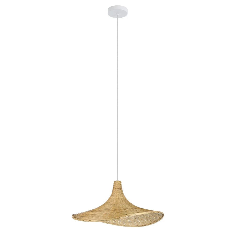 Eglo Haxey Pendant Light White Steel Natural Wood - 43869N - Mases LightingEglo