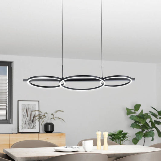 Eglo Lanacera Island Pendant Light Black Plastic 3000K - 390087N - Mases LightingEglo