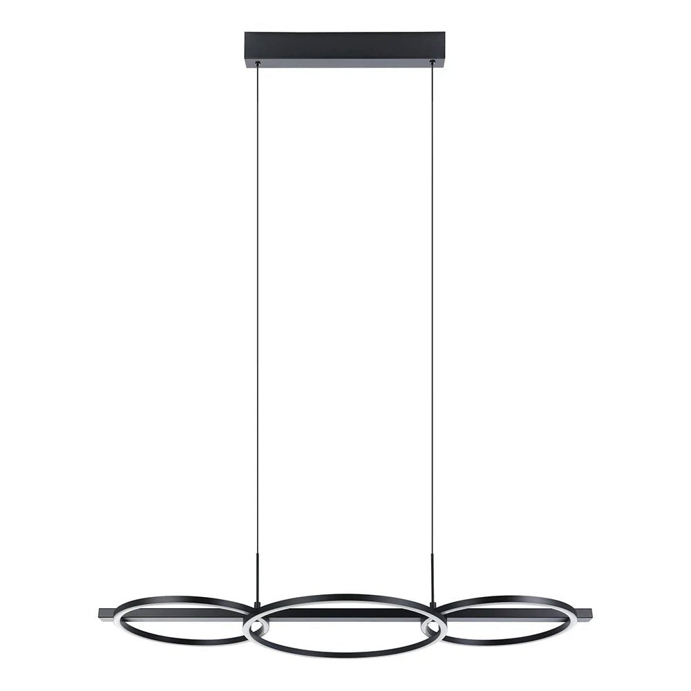 Eglo Lanacera Island Pendant Light Black Plastic 3000K - 390087N - Mases LightingEglo