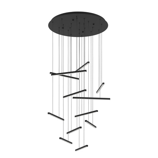 Eglo Lindoza 780mm Pendant Light Black & White - 390351 - Mases LightingEglo