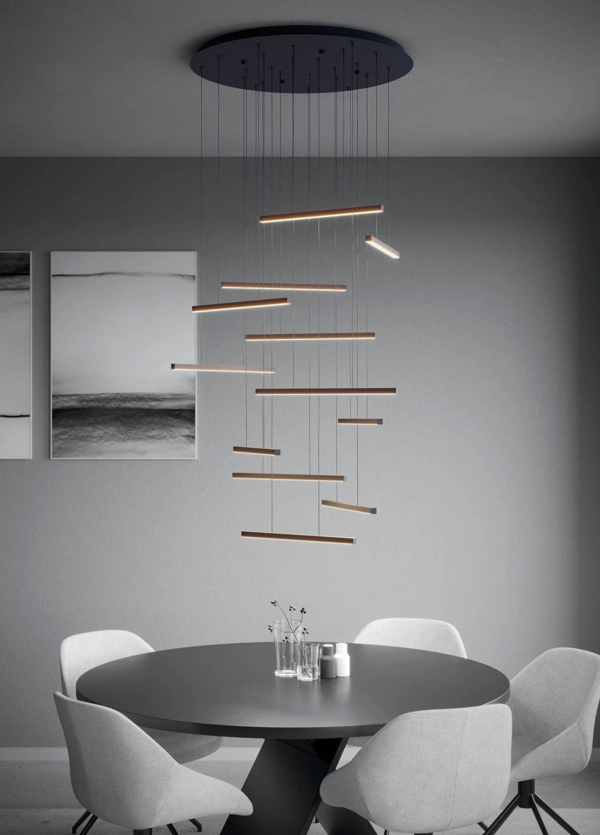 Eglo Lindoza 780mm Pendant Light Black & White - 390351