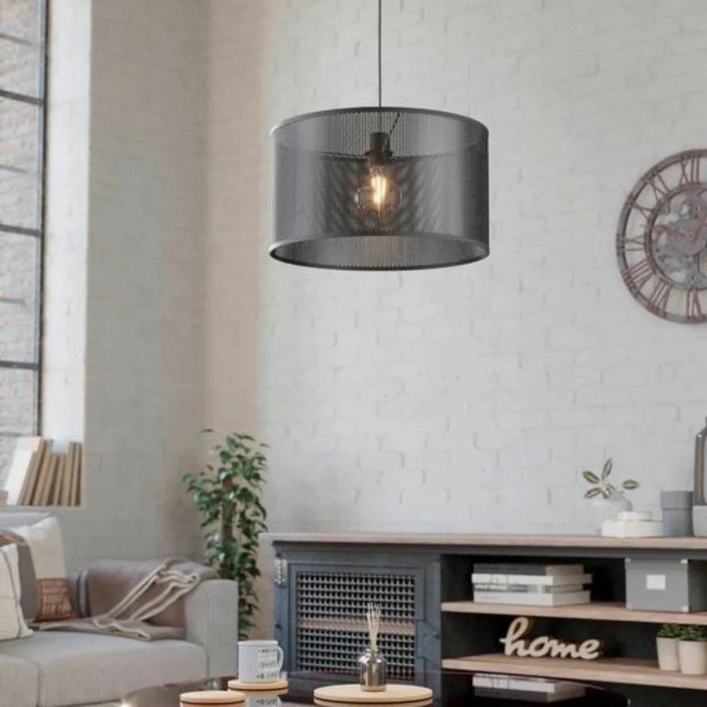 Eglo MANBY Pendant Light Black Steel - 43795N - Mases LightingEglo