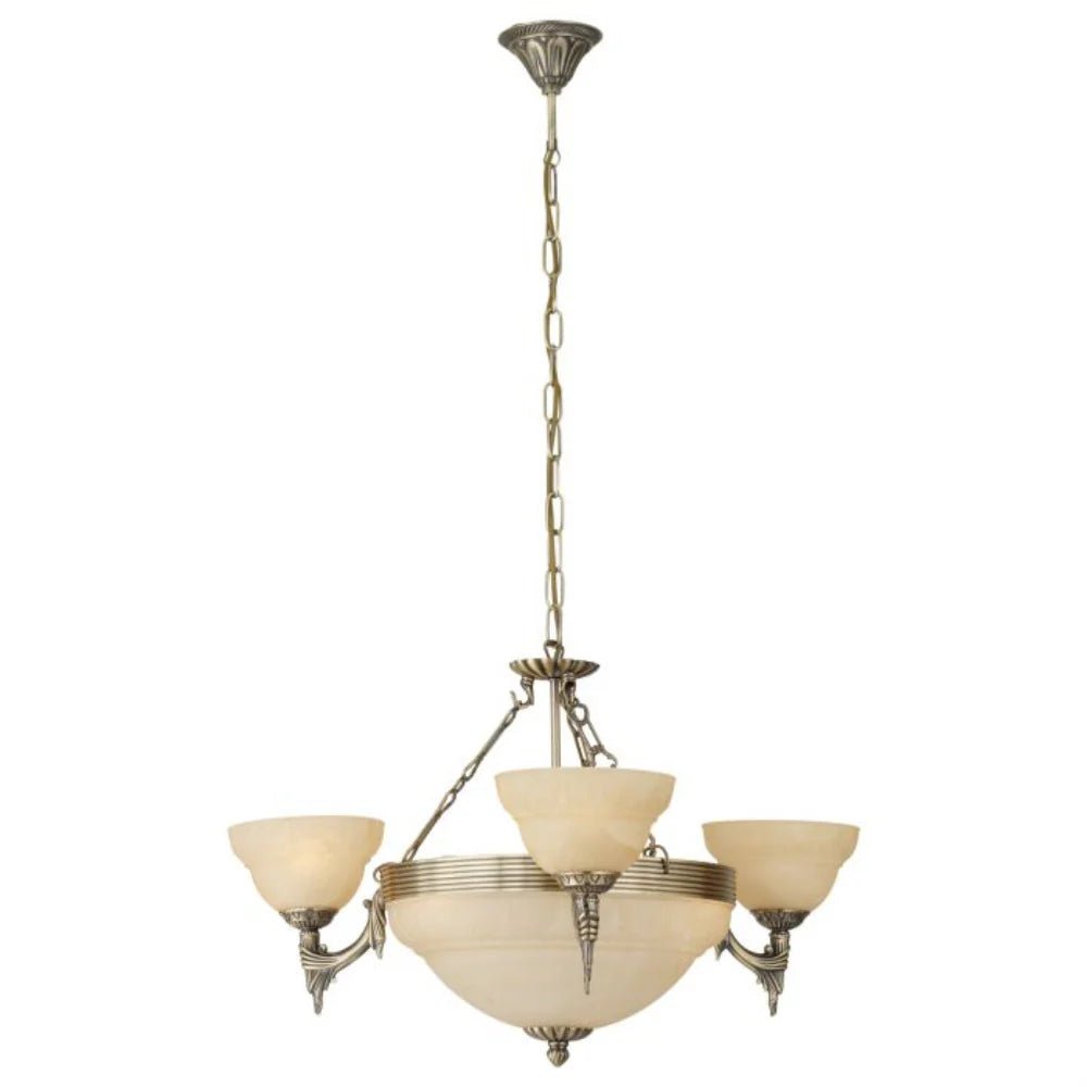 Eglo MARBELLA Champagne & Bronze 6 light Chandelier - 85857 - Mases LightingEglo