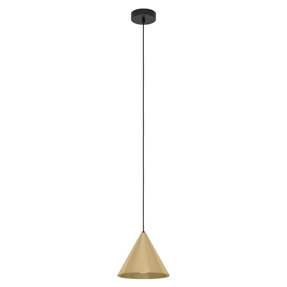 Eglo NARICES Pendent Light Black / Brushed Brass Steel - 99591N - Mases LightingEglo