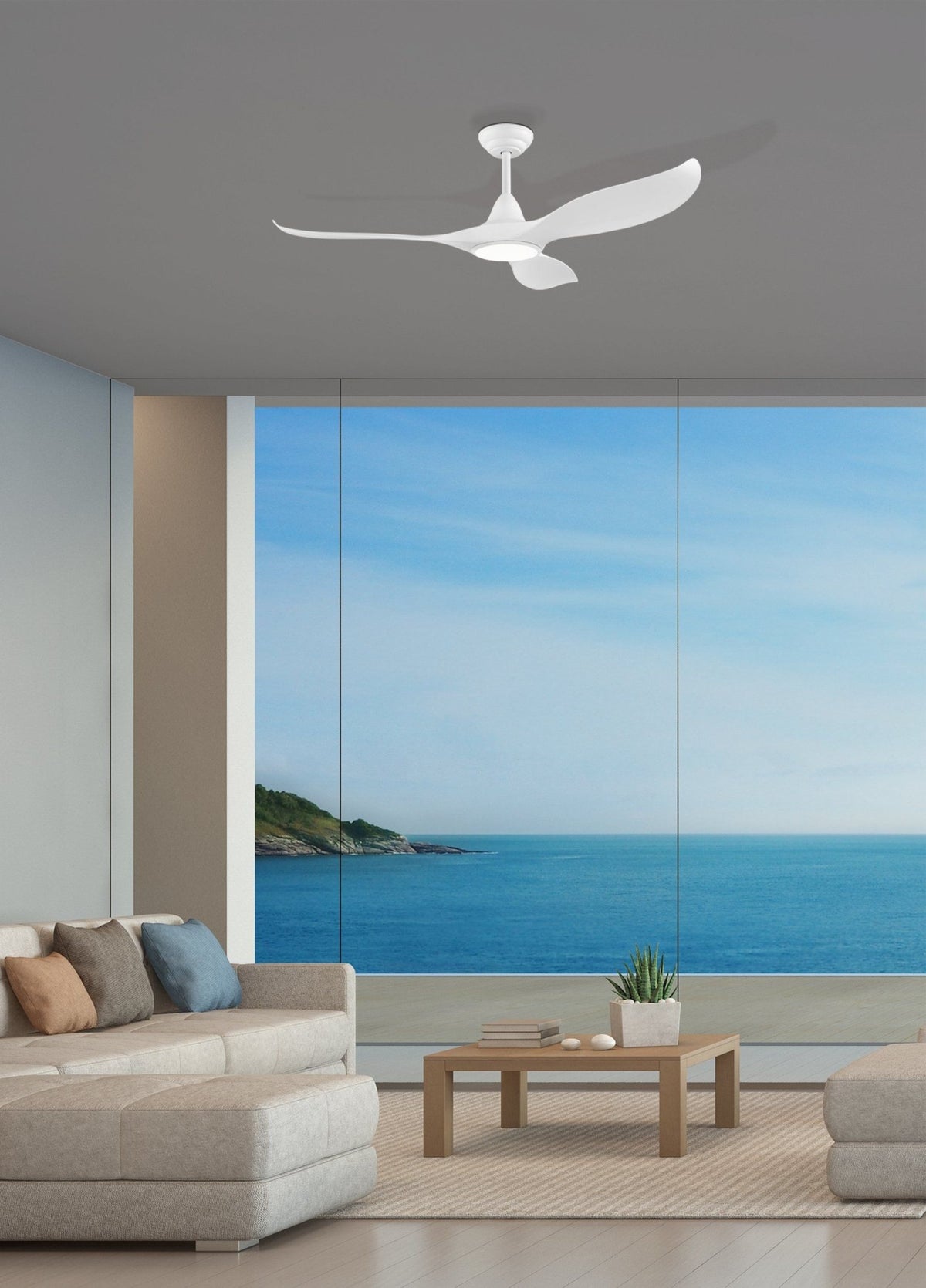 Eglo NOOSA 52” ABS 3 Blade DC Ceiling Fan with Remote Control & LED Light - Mases LightingEglo