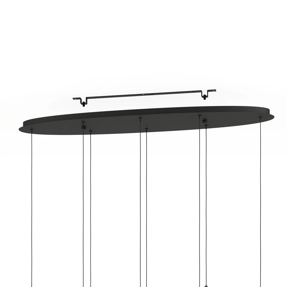 Eglo Paratebueno 8 Light Oval LED Pendant Black 390055 - Mases LightingEglo