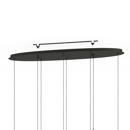 Eglo Paratebueno 8 Light Oval LED Pendant Black 390055 - Mases LightingEglo