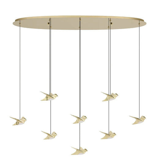 Eglo Paratebueno 8 Light Oval LED Pendant Brass 390397 - Mases LightingEglo