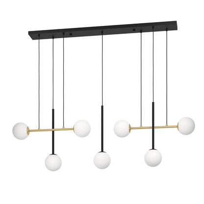 Eglo Paz 7 Light Pendant Black - Gold 390178 - Mases LightingEglo