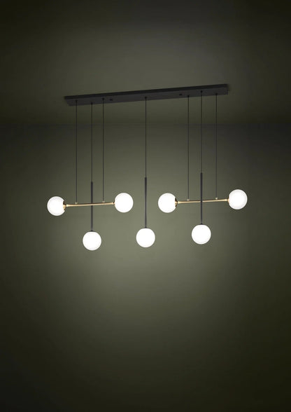 Eglo Paz 7 Light Pendant Black - Gold 390178 - Mases LightingEglo
