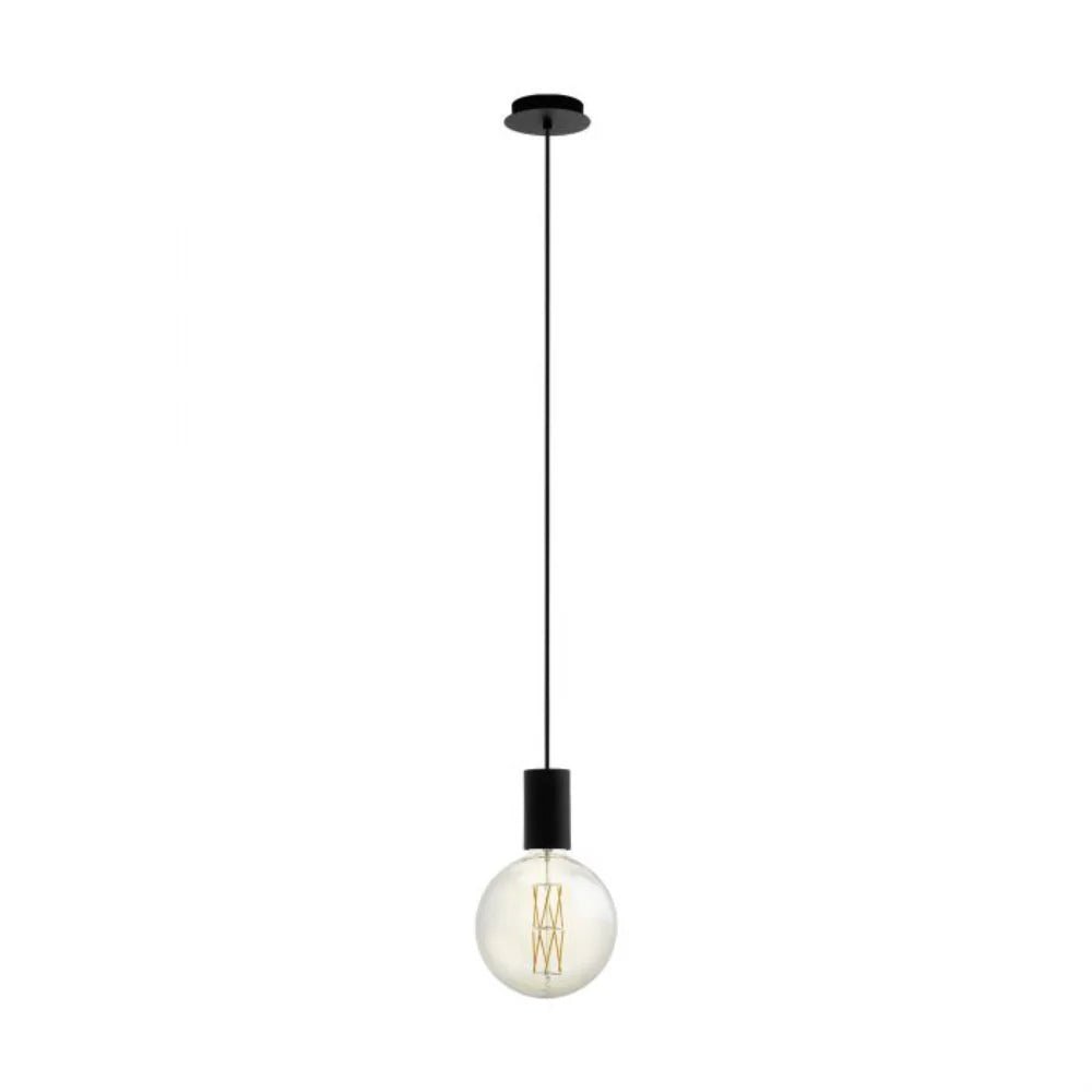 Eglo Pozueta 1 Light Pendant Black Steel - 98661N - Mases LightingEglo
