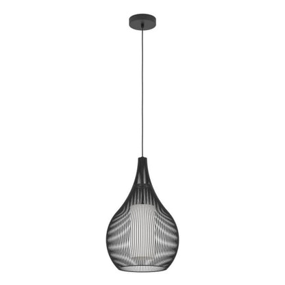 Eglo RAZONI Pendant Light Black Steel Black Glass - 900828N - Mases LightingEglo