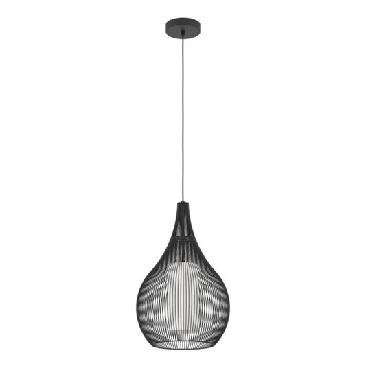 Eglo RAZONI Pendant Light Black Steel Black Glass - 900828N - Mases LightingEglo