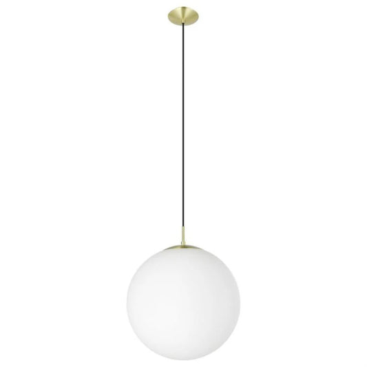 Eglo Rondo 1 Light Pendant Brass - matt Steel - 205244 - Mases LightingEglo