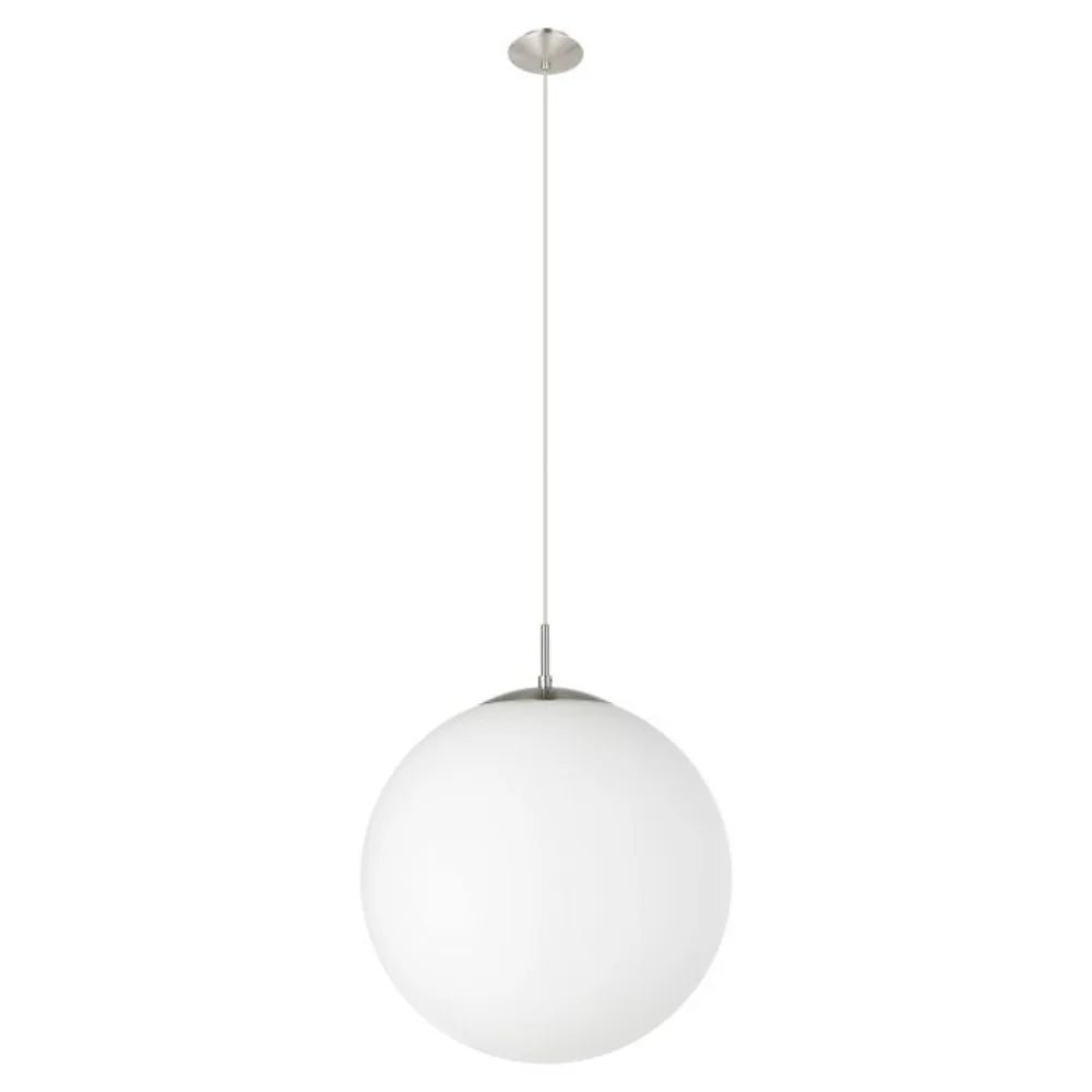 Eglo Rondo 1 Light Pendant Satin Nickel Steel - 205242 - Mases LightingEglo