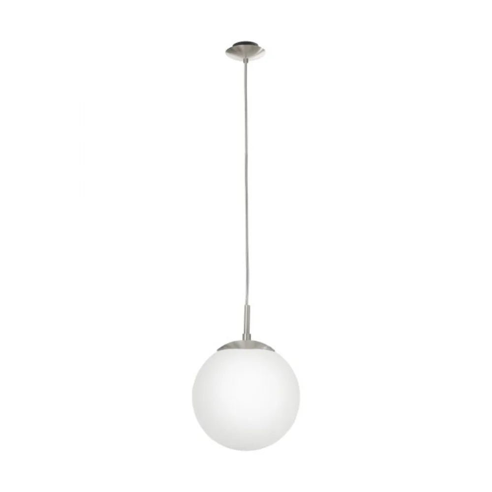 Eglo Rondo 1 Light Pendant Width 200 mm Satin Nickel Steel - 85261N - Mases LightingEglo