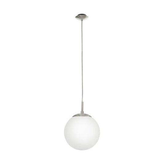 Eglo Rondo 1 Light Pendant Width 200 mm Satin Nickel Steel - 85261N - Mases LightingEglo