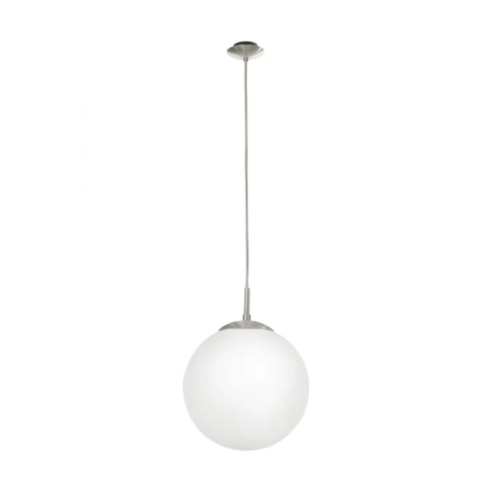 Eglo Rondo 1 Light Pendant Width 250 mm Satin Nickel Steel - 85262N - Mases LightingEglo