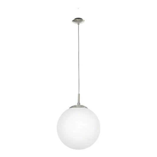 Eglo Rondo 1 Light Pendant Width 300 mm Satin Nickel Steel - 85263N - Mases LightingEglo