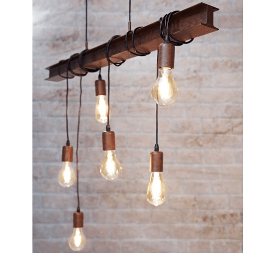 Eglo Townshend 6 Light Pendant Antique Brown - 49859 - Mases LightingEglo
