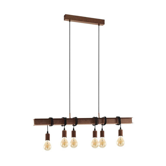 Eglo Townshend 6 Light Pendant Antique Brown - 49859 - Mases LightingEglo
