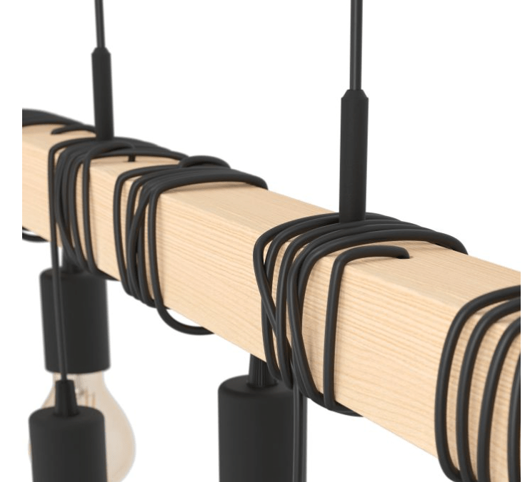Eglo Townshend 9 Light Pendant Black & Brown - 49744 - Mases LightingEglo