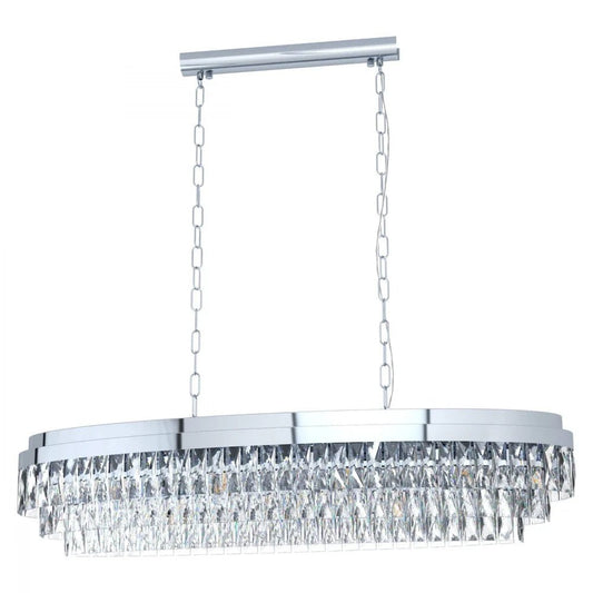 Eglo Valparaiso 13 Light Pendant Chrome & Crystal - 39495 - Mases LightingEglo