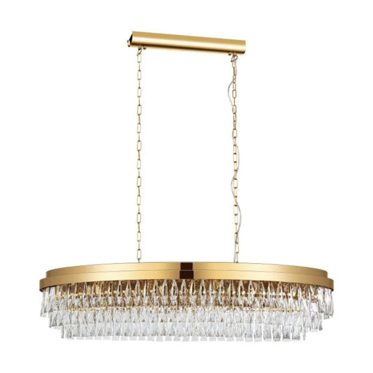 Eglo Valparaiso 13 Light Pendant Gold Coloured & Crystal - 39463 - Mases LightingEglo