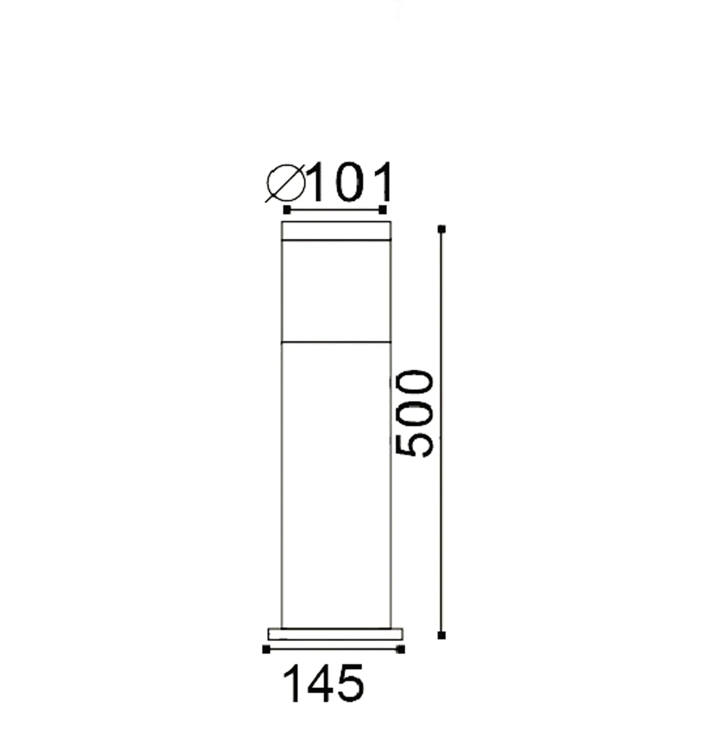 ELANORA: E27 Surface Mounted Stainless Steel Bollard Lights IP44 - Mases LightingCLA