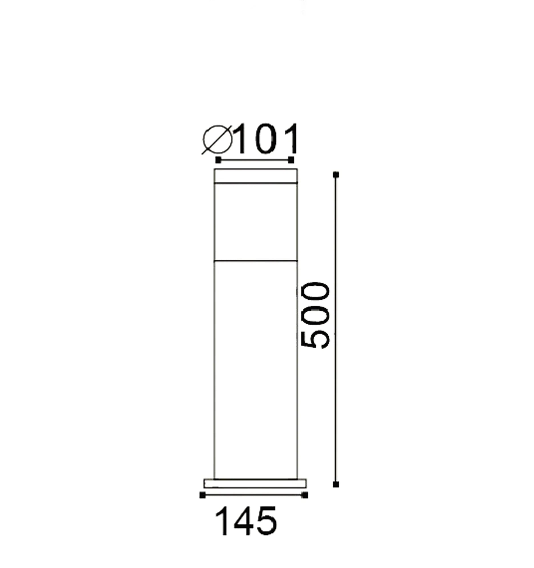 ELANORA: E27 Surface Mounted Stainless Steel Bollard Lights IP44 - Mases LightingCLA