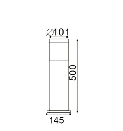 ELANORA: E27 Surface Mounted Stainless Steel Bollard Lights IP44 - Mases LightingCLA