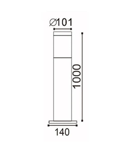ELANORA: E27 Surface Mounted Stainless Steel Bollard Lights IP44 - Mases LightingCLA