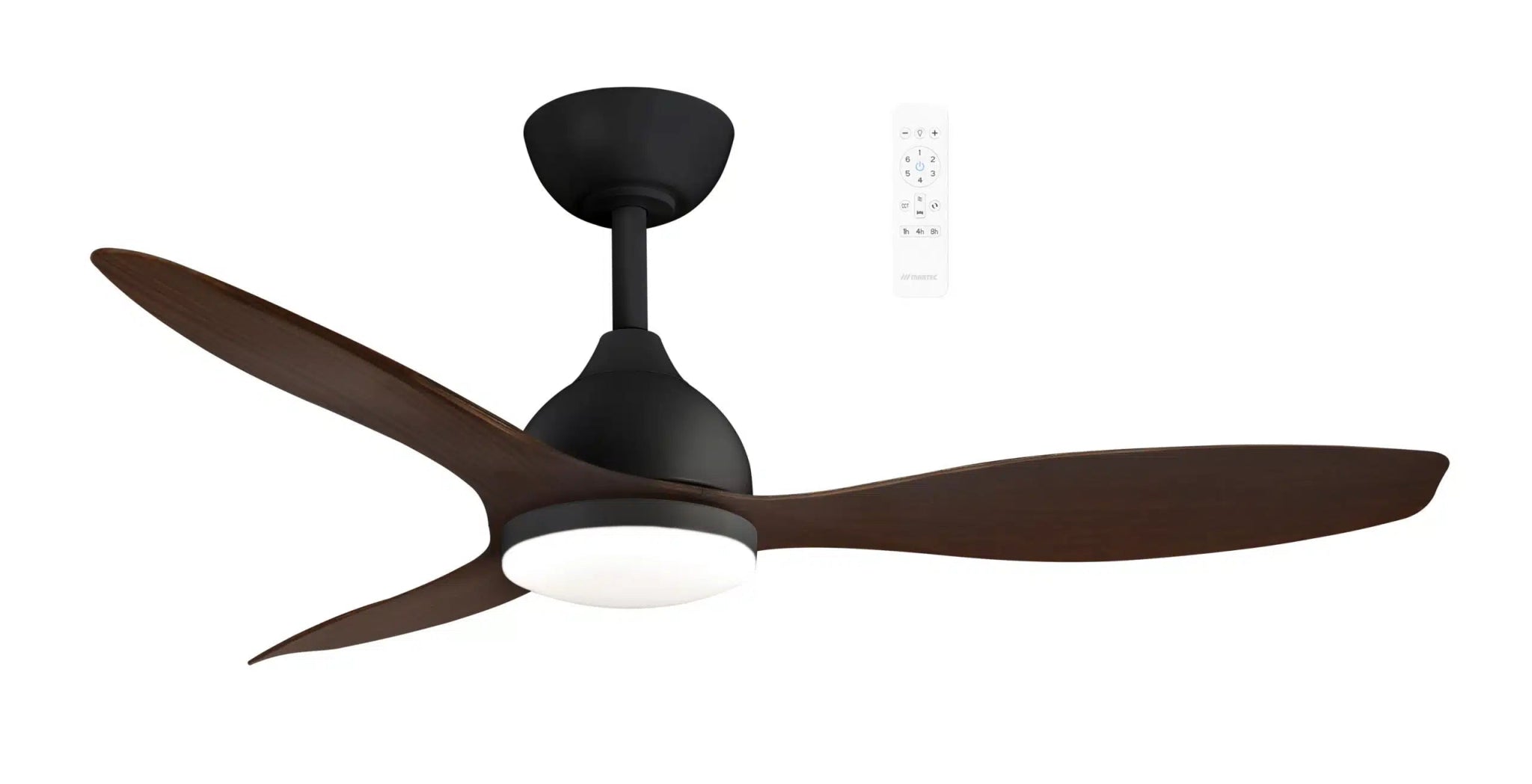 Elite DC 48″ & 52″ Smart Ceiling Fan With WIFI Remote Control + LED light - White, Black or Walnut