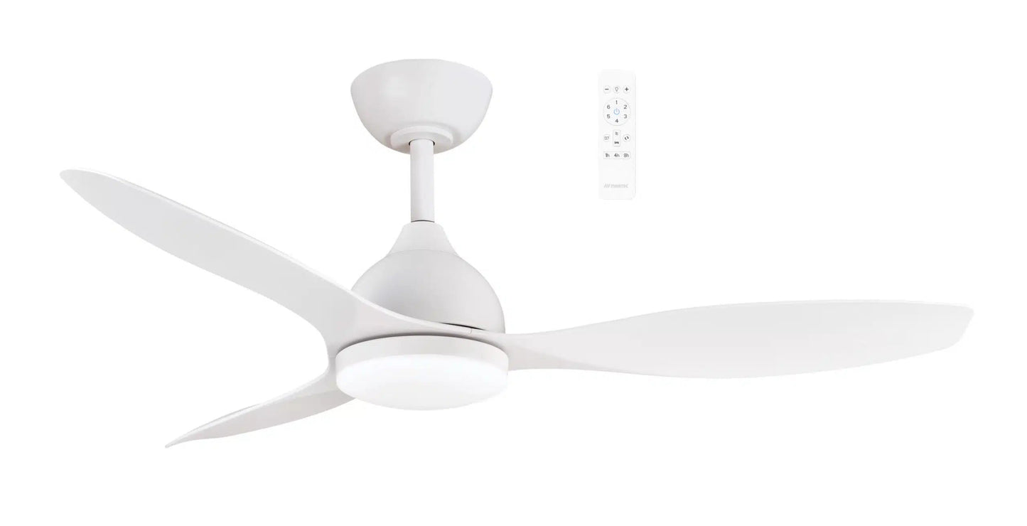 Elite DC 48″ & 52″ Smart Ceiling Fan With WIFI Remote Control + LED light - White, Black or Walnut - Mases LightingMartec