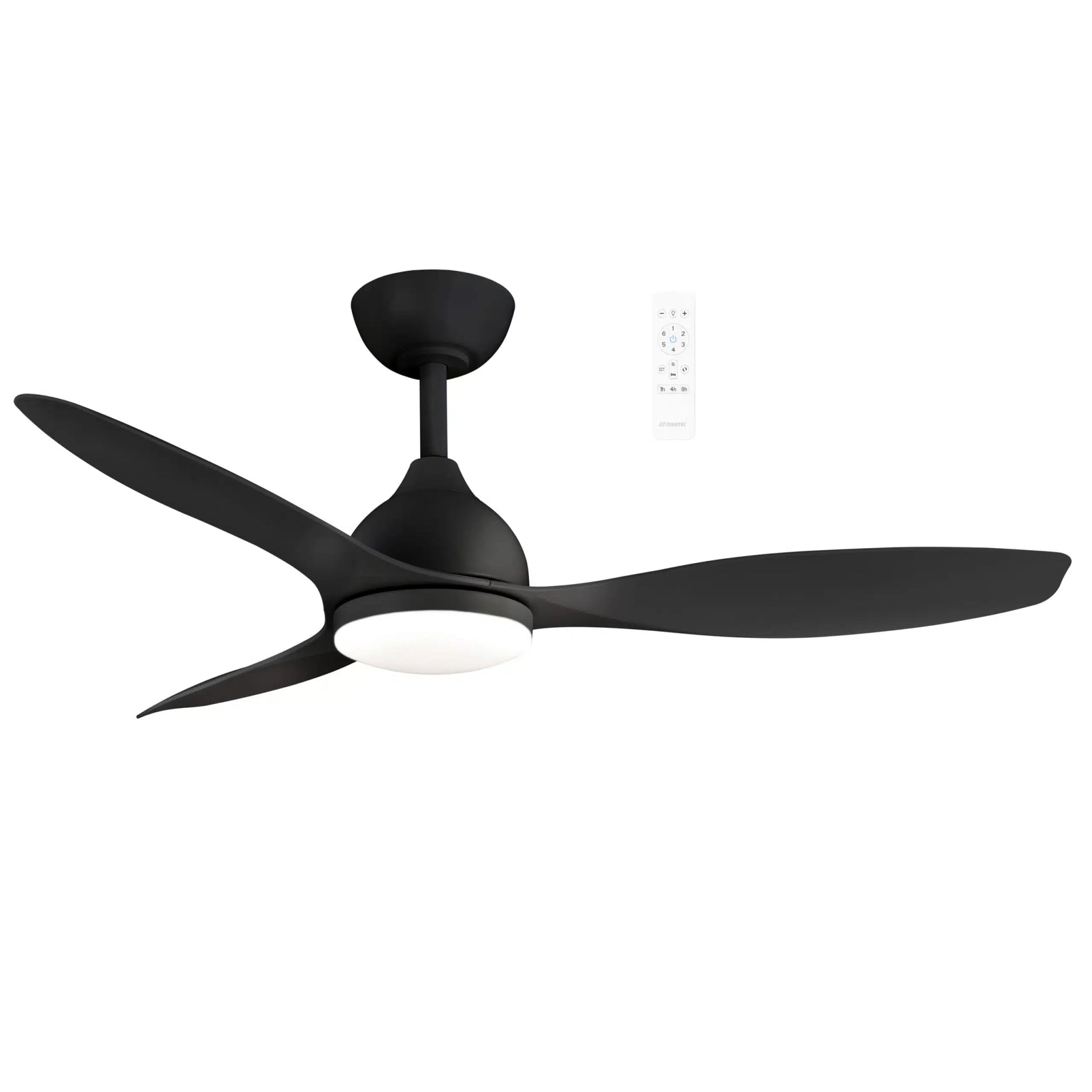 Elite DC 48″ & 52″ Smart Ceiling Fan With WIFI Remote Control + LED light - White, Black or Walnut - Mases LightingMartec