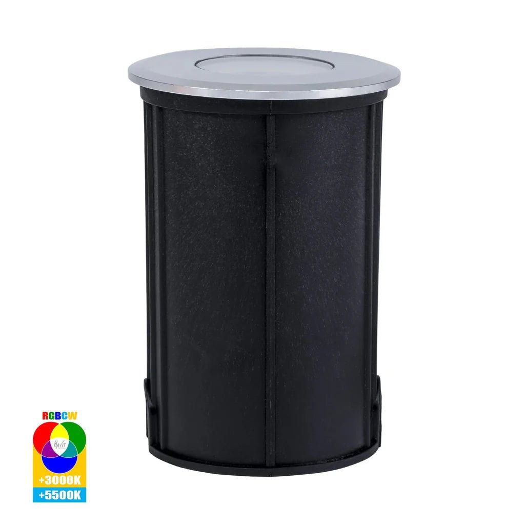 Elite LED Deck or inground Light RGBCW in Black or Silver Havit Lighting - HV2882RGBCW - Mases LightingHavit Lighting
