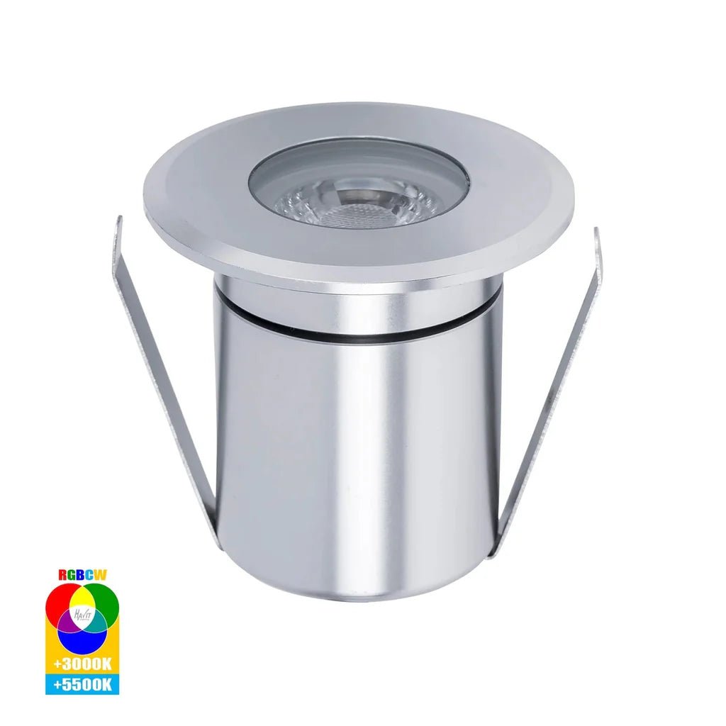 Elite LED Deck or inground Light RGBCW in Black or Silver Havit Lighting - HV2882RGBCW - Mases LightingHavit Lighting
